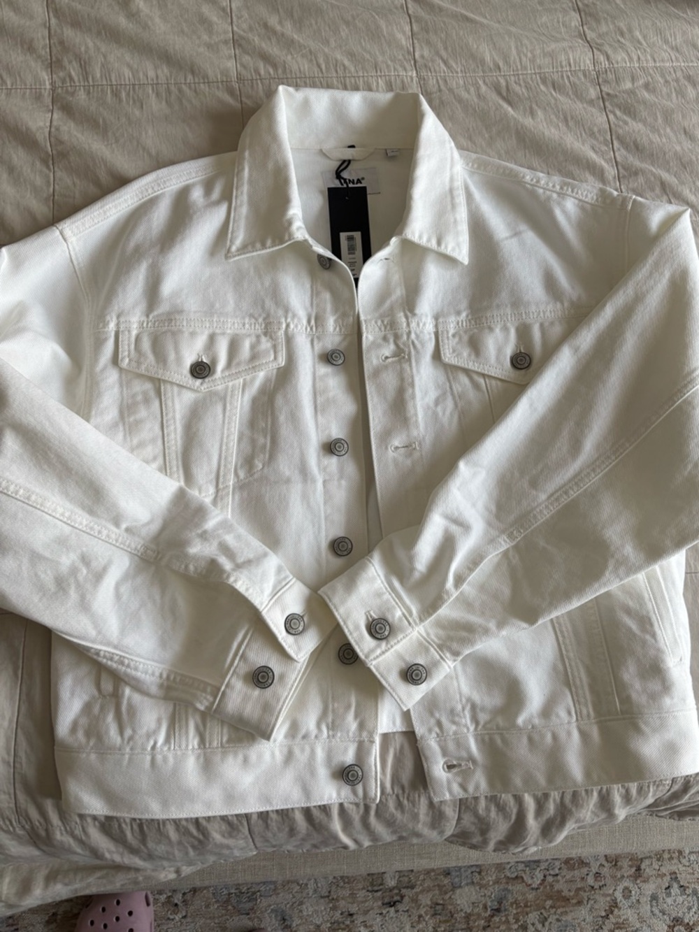 Aritzia White Denim Jean Jacket